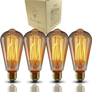 Edison Bulbs, Bravelight Antique Vintage Light Bulbs,ST64 40W 2700KWarm Dimmable